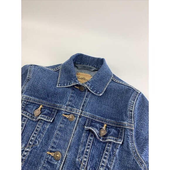 Levi Strauss Youth Girls Denim Jean Jacket Button Collared Fitted Size Large - Picture 4 of 14